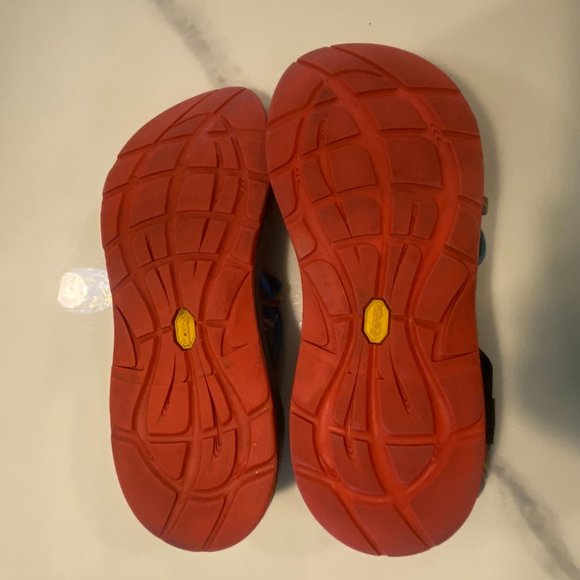 Chaco Z2 boulder style toe strap rainbow hiking sandals sz 9 - Picture 10 of 11